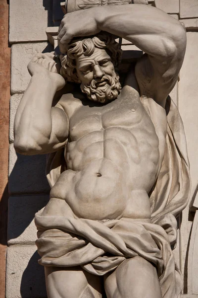 Atlante statue - bologna — Stock Photo, Image