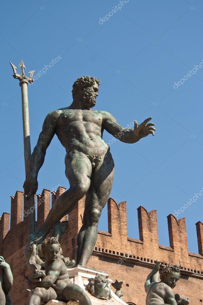 Neptune's bronze statue — Stock Photo © minoandriani2 22426797