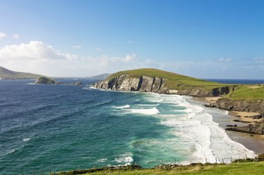 gün batımında İrlandalı peyzaj