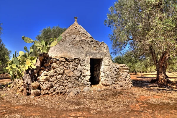 HDR - Visa i puglia, trullo — Stockfoto