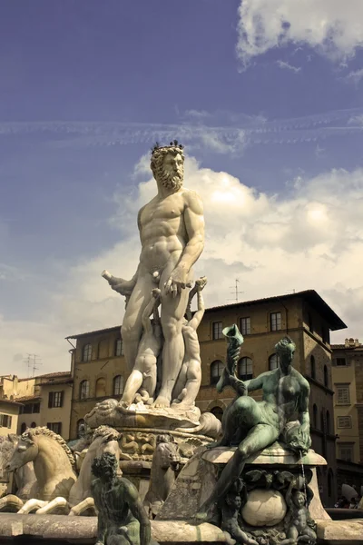 Neptunus fontän i Florens — Stockfoto
