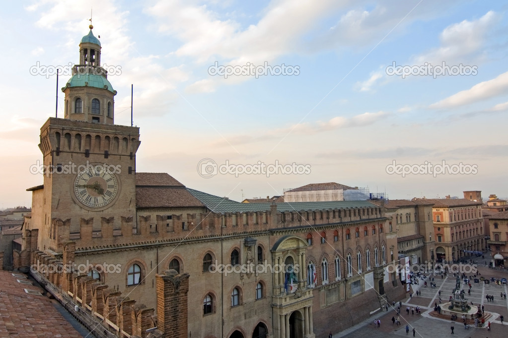 view of accursio palace - bologna