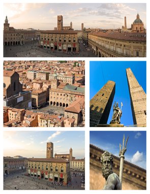 collage of bologna - italy clipart