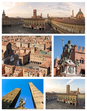 Collage of bologna - italy clipart