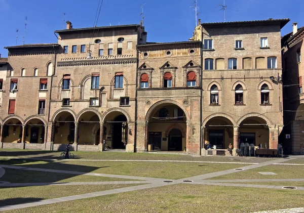 Arcades in stephan square - bologna — Stock Photo, Image