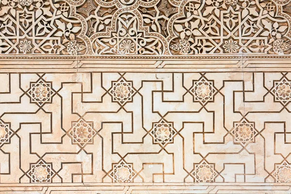 Arab Architecture Plasterwork Islamic Style Palace Alhambra Granada World Heritage — Stock Photo, Image