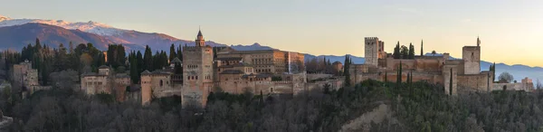 Palats Och Fästning Komplex Alhambra Med Comares Tower Palacios Nazaries — Stockfoto