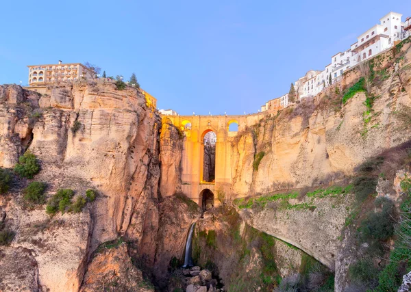 Panoramic View Old City Ronda One Famous White Villages Sunset — Stock Photo, Image