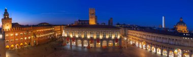 panoramik manzaralı ana kare - bologna, İtalya