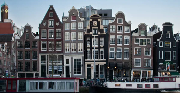 Casas Baile Icónicas Amsterdam Países Bajos Vistas Desde Otro Lado — Foto de Stock