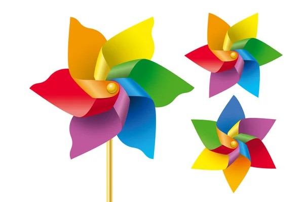 Větrná korouhvička ve tvaru květin Stock Ilustrace
