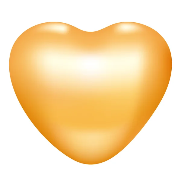Arany szív — Stock Vector