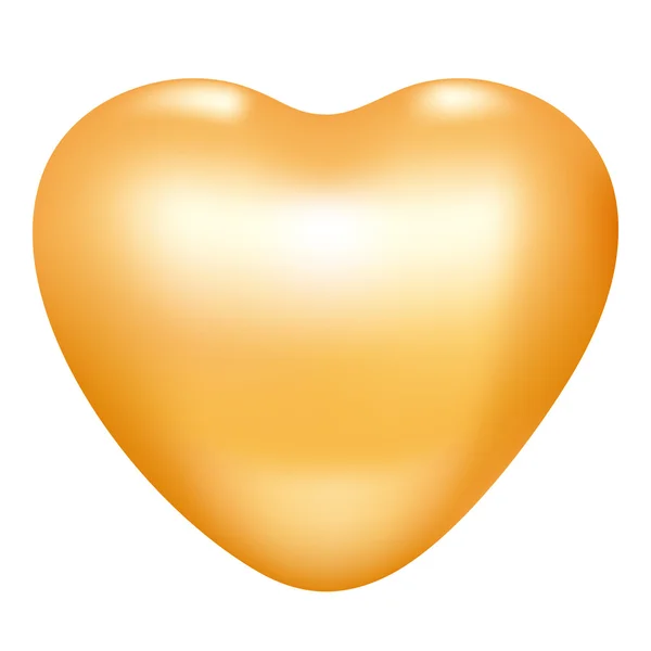 Golden heart — Stock Vector