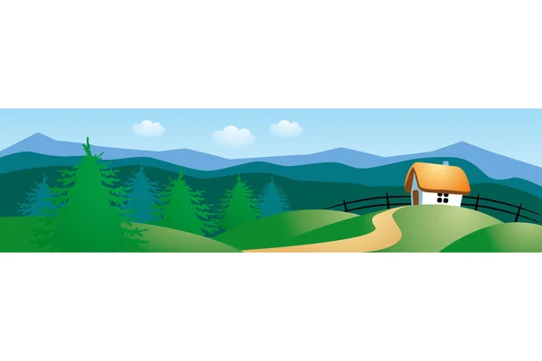 Yaz panorama manzara resmi