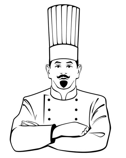 Ilustração vetorial do chef — Vetor de Stock