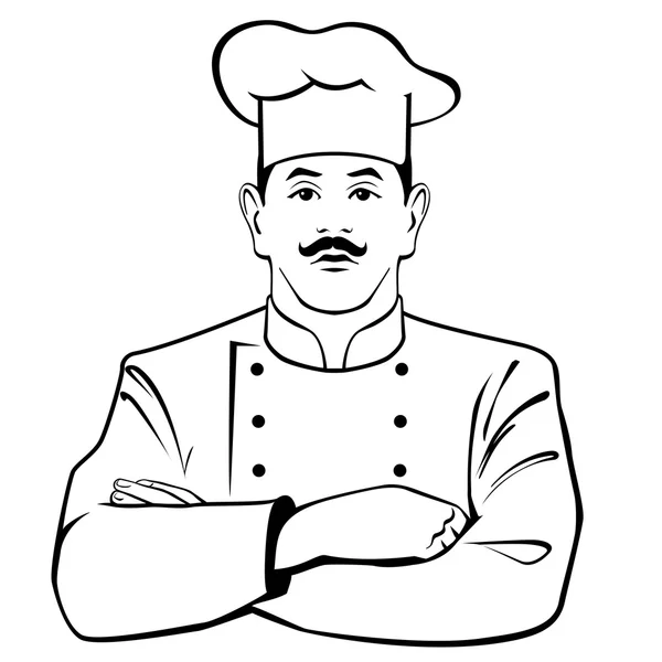 Ilustração vetorial de um cozinheiro — Vetor de Stock
