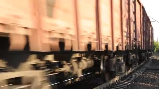 Russian Railways. Locomotives, wagons. — Stock Video