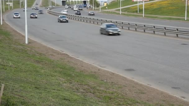 El sistema de control policial sobre la carretera — Vídeos de Stock