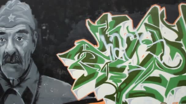 Graffiti, tweede Wereldoorlog — Stockvideo