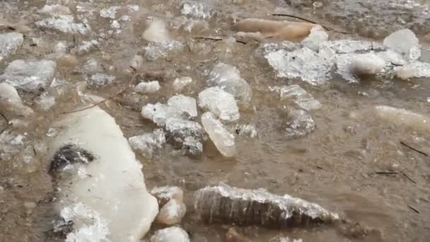 Dérive de glace. Russie, printemps, un grand fleuve 