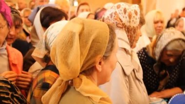 Ufa, Rusya - Eylül 2012: bakire mucizevi simgesini ve st matrona emanetler toplantı. Rus Ortodoks Kilisesi