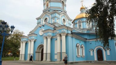 Ufa, Rusya - Eylül 2012: bakire mucizevi simgesini ve st matrona emanetler toplantı. Rus Ortodoks Kilisesi