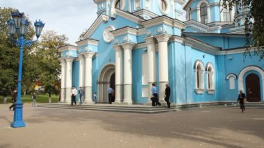 Ufa, Rusya - Eylül 2012: bakire mucizevi simgesini ve st matrona emanetler toplantı. Rus Ortodoks Kilisesi