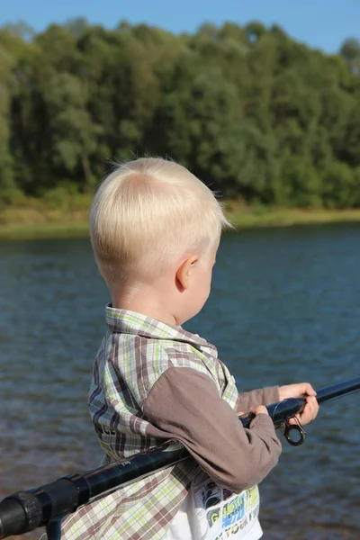 Boy fishing. fisherman — Stock Photo, Image