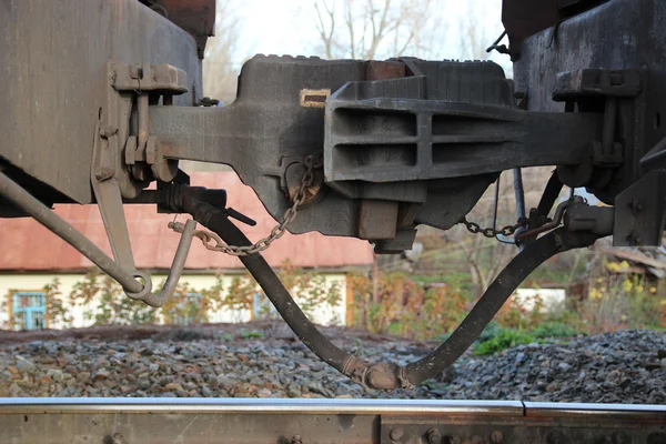 Ferrocarriles rusos. Locomotoras, vagones . — Foto de Stock