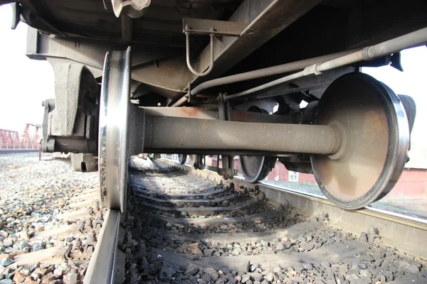 Ferrocarriles rusos. Locomotoras, vagones . — Foto de Stock