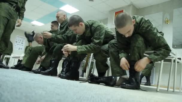 Esercito russo. Invio di truppe — Video Stock