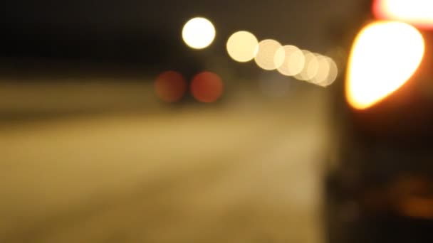 Winter snelweg. sneeuw — Stockvideo