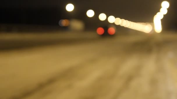 Зимнее шоссе. Снег — стоковое видео