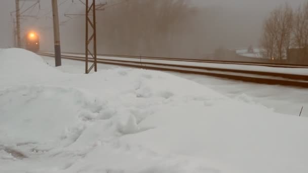 Ferrocarriles rusos. Locomotoras, vagones . — Vídeo de stock