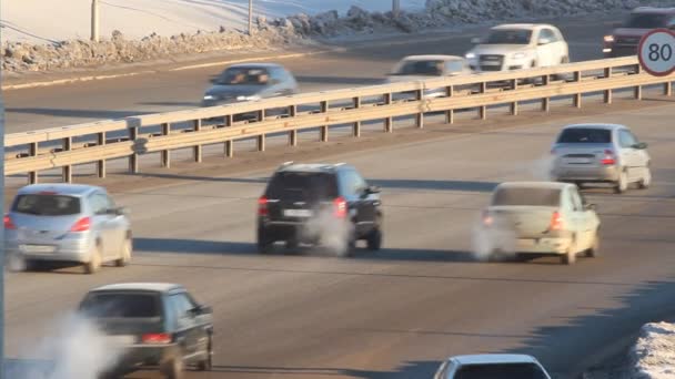 Velocidad de fotofijación. Radar de velocidad en la carretera — Vídeos de Stock