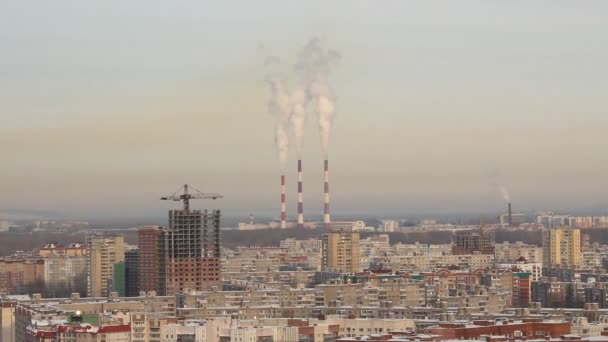 Panorama van een typische stad (ufa, Rusland) — Stockvideo