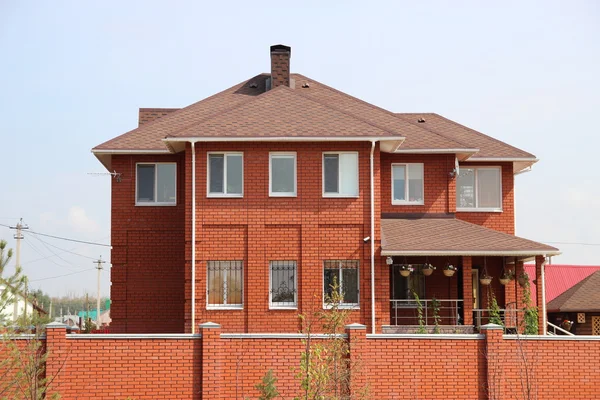 Cottage country house of bricks — Stock Photo, Image