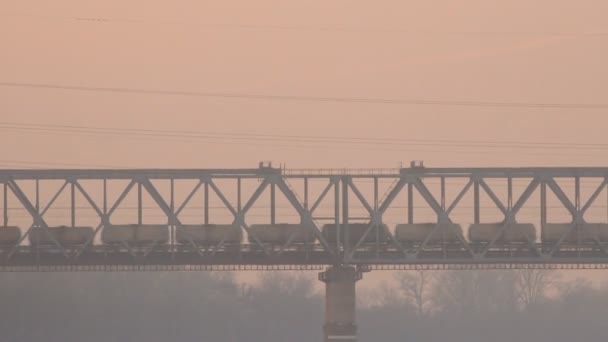 Järnvägsbron — Stockvideo