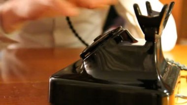 Vintage siyah telefon. adam aramalar