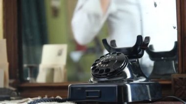Vintage siyah telefon. adam aramalar
