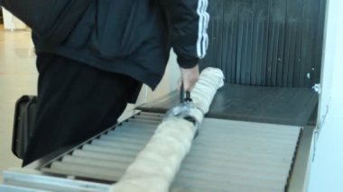 x-ray inspectiesysteem. Bagage op de l