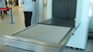 x-ray inspectiesysteem. Bagage op de l