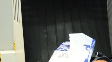 x-ray inspectiesysteem. Bagage op de l