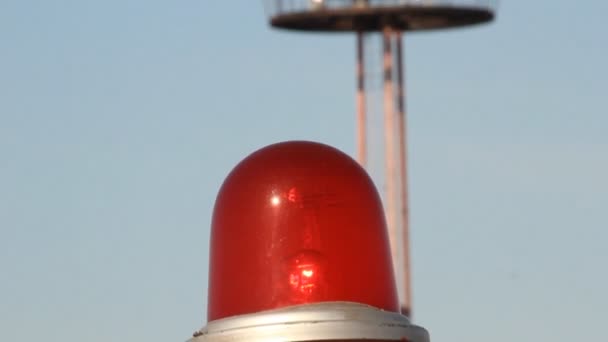 Luz roja en aeropuerto — Vídeo de stock