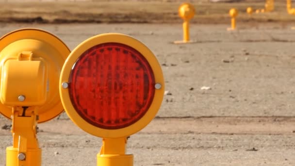 Airport. landing lights — Stock Video