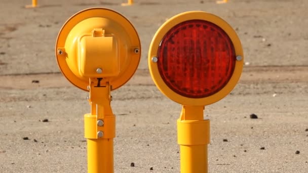 Airport. landing lights — Stock Video