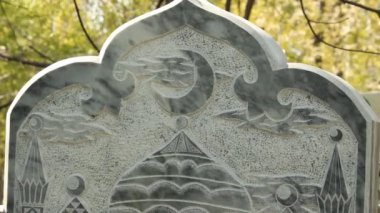 Müslüman mezarlığı. mezar taşı, sembol