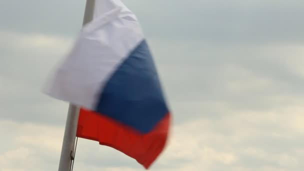 Russische Flagge — Stockvideo