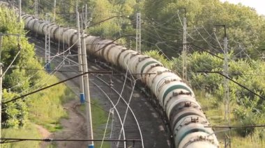 Demiryolu yük treni. tankları