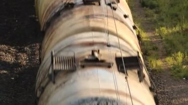 Demiryolu yük treni. tankları